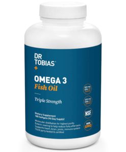 Dr Tobias Omega 3 Fish Oil Triple Strength, 2,000mg, Burpless, Non-GMO, NSF-Certified, 180 Counts - $34.95