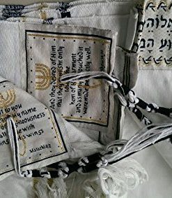 Black and Gold Stripes Messianic Tallit Talit Prayer Shawl 22"x72" with matching Bag 8 513h25 dcHL