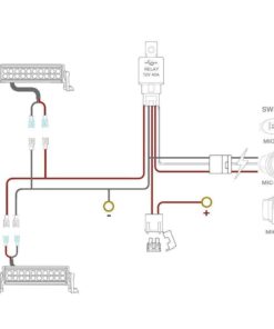 MICTUNING MIC-B1002 LED Light Bar Wiring Harness, Fuse 40A Relay On-off Waterproof Switch 11 515afeK9wkL