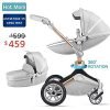 Baby Stroller 360 Rotation Function,Hot Mom Baby Carriage Pushchair Pram 2019,Grey Grey