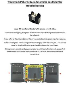 Playing Card Shuffler, Automatic Battery Operated 6 Deck Casino Dealer Travel Machine Dispenser by Trademark Poker Black 10 518cuKLfnRL