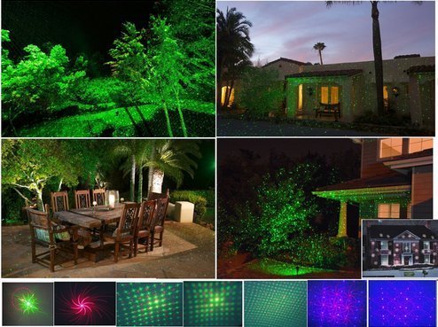 Remote Controllable 12 Patterns in 1 Firefly Green and Red Outdoor Garden Light by Ledmall - $30.95
