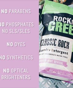 Rockin' Green Natural Laundry Detergent Powder | Classic Rock, Lavender Mint | HE, 90 Loads - 45oz Perfect for Cloth Diapers Lavender Mint Revival Standard Packaging 11 51Bz2rlG0qL