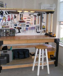 2x4basics 90164 Custom Work Bench and Shelving Storage System, Black 13 51FN8OHr6UL