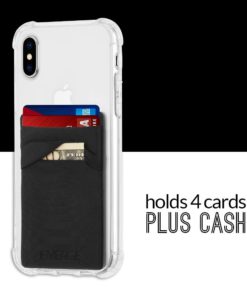 Alternative view of EMERGE - PHONE CARD HOLDER - Universal - Stick on Wallet - Neoprene - Black