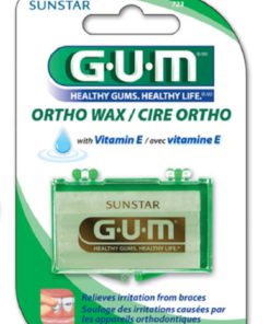 GUM Orthodontic Wax with Vitamin E and Aloe Vera Unflavored 1 Pack