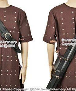 Alternative view of Etrading Black Genuine Leather Baldric for Medieval Long Sword Claymore Belt Frog Hanger