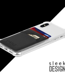 EMERGE - PHONE CARD HOLDER - Universal - Stick on Wallet - Neoprene - Black 8 51Nuru a07L