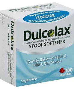 DulcoEase Stool Softener, Liquid Gels, 100 Count, Gentle, Stimulant Free-Laxative, Softens Stools for Relief from Constipation, Irregular Bowel Movements, Hard, Dry, Painful Stools