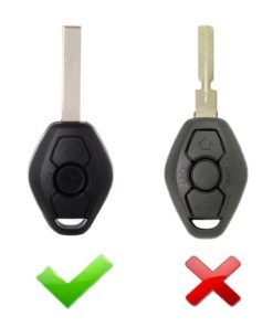 Alternative view of 2 x Key Case Remote Uncut Key Shell Case Compatible with BMW X3 X5 Z3 Z4 325i 525i 330i Uncut key shell 2pcs