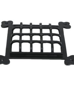A29 Hardware 8 1/2 x 8 1/2 Inch Iron Speakeasy Door Grill/Grille with Viewing Door, Black Powder Coat Finish, Large Size Large_Black - $51.95