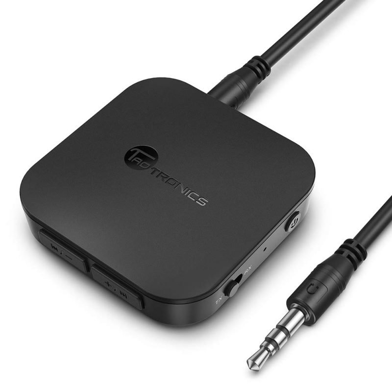 Catalog 7 TaoTronics Bluetooth 5.0 Transmitter/Receiver, Wireless 3.5mm Audio Adapter (aptX Low Latency, Pair 2 at Once, for TV/Car Sound System, Volume Control)