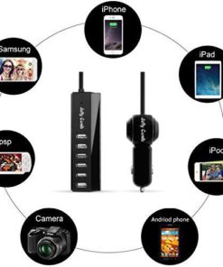 Car Charger, Jelly Comb 65W/13A 6 Ports Rapid USB Multi-Port Car Charger with Smart Identification for Mobile Phones, Tablets and Other USB Devices, UL Certified - Black 12 51Yla iFvdL