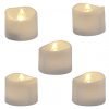 Homemory Realistic and Bright Flickering Bulb Battery Operated Flameless LED Tea Light for Seasonal & Festival Celebration, Pack of 12, Electric Fake Candle in Warm White and Wave Open Dia1.4" x H1.25" 15 51aJaF1EDhL