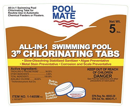 Pool Mate 1-1405M All-in-1 Swimming Pool 3-Inch Chlorinating Tablets, 5-Pound 5-Pounds - $69.95