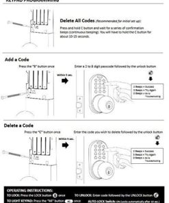 MiLocks DKK-02SN Indoor Electronic Touchpad Keyless Entry Door Lock, Satin Nickel 1 Pack 11 51lJCfyh YL