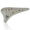 OcarinaWind 12 Hole White Ocarina Exquisite Craft of Ice-crack Alto C Version Music Instrument Gift Idea