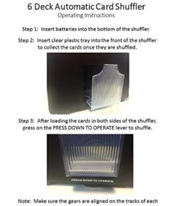 Playing Card Shuffler, Automatic Battery Operated 6 Deck Casino Dealer Travel Machine Dispenser by Trademark Poker Black 9 51mugWoGe2BL