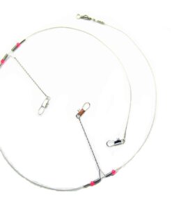 Alternative view of CJESLNA 10 Pcs Fishing Wire Leader Trace with Snap & Beads & 2 Arms