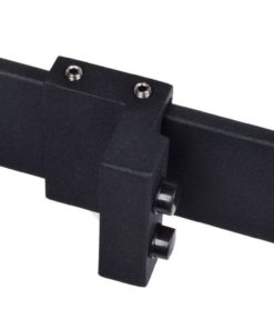 TMS TSQ04-DARK(2SET)+Conn-Dark Country Style Barn Wood Steel Double Sliding Door Hardware Closet Set, 12', Black 12 FT (Double Door) 14 51vevRFzQkL