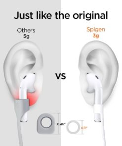 Alternative view of Spigen RA100 Designed for AirPods Strap Compatible with Apple Airpods 1 & 2 - White