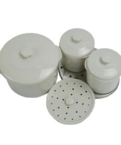 Alternative view of Dgd22-22Eg Healthy Smart 3 Ceramic Pot Electric Stew Pot Slow Cooker Soup Mak..