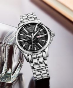 Burei Men's Automatic Wrist Watches With Black Dial Metal Band 11 57 01369d88 8a4f 4419 bd2c fd6f0848e710