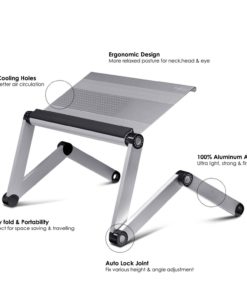 Furinno A6-Silver Ergonomics Aluminum Vented Adjustable Laptop Portable Bed T.. 10 57 01d6e39b dd8d 416d 832a d015d6fe9471
