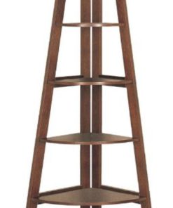 Poundex Corner Shelf Walnut
