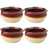 Porcelain Ceramic Onion Soup Crock Bowl Small 10 Ounce Set Of 4 Brown And Beige 5 57 048b7dc8 4350 415e ad34 9604b522683d