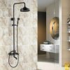 Luxury Oil Rubbed Bronze Bath Shower Faucet Set 8" Rain Shower Head + Hand Sh.. 19 57 05464adb 59a0 4f1b 975f 107e0d0288aa