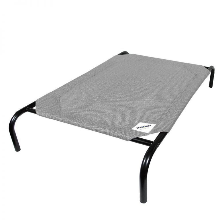 Coolaroo Elevated Pet Bed With Knitted Fabric Grey Large