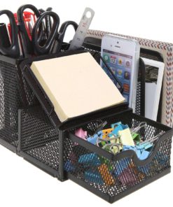 Black Metal Mesh Office Supplies Storage Rack / File Folder Mail Organizer / .. 7 57 07a25ad8 4134 4fd5 9b18 862365011b91