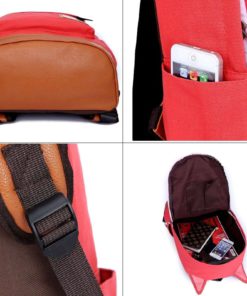 Moolecole Leather & Canvas Backpack School Bag Laptop Bag With Cat's Ears Des.. 26 57 07c263bf 60ce 475f 9228 bc4aaee2459c 1
