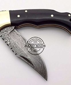Buffalo Horn 6.5'' 100% Handmade Damascus Steel Folding Pocket Knife 100% Pri.. 11 57 085006a4 01d2 4c91 8527 0cb6eb4c75ab