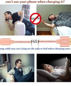 Charger For Samsung Galaxy 2 Pack 6Ft Gold Plated Long Braided Nylon High Spe.. 10 57 0877967a 90ca 49c1 a687 0db45619fc65