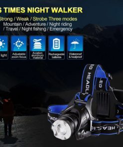 Alternative view of Super Bright Led Headlamp Headlight Flashlight 1800 Lumen Waterproof Camping ..