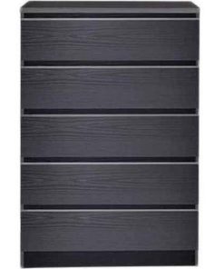 Laguna 5-Drawer Chest Black Wood Grain