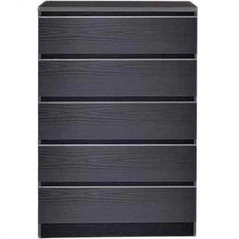 Laguna 5-Drawer Chest Black Wood Grain