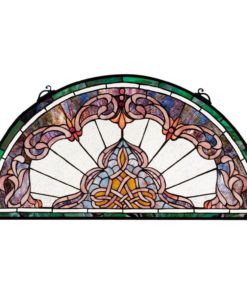 Design Toscano Lady Astor Demi-Lune Stained Glass Window