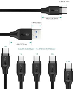 Aukey Usb-C To Usb 3.0 Cable 5 Pack (3.3 Feet(3 Pack) 6.6 Feet 1 Feet) 16 57 11ac9cb3 dded 4206 b6a9 98a2579d80d7