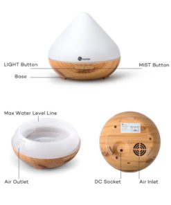 Essential Oil Diffuser Taotronics 300Ml Wood Grain Aroma Diffuser With Cool M.. 12 57 11b61802 8064 4343 801e d760b7d1b01d