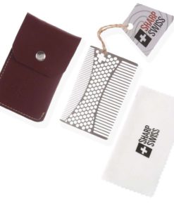 Sharpswiss Credit Card Pocket Men Hair And Beard Comb Short - Stainless Steel 5 57 12330d18 1f83 45cb 8886 316bf54cb680