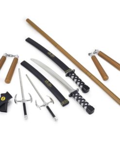 Ninja Warrior Weapons Playset With Katana Swords Nunchucks Sai Bow Staff