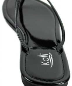 Kali Footwear Women's Twins Basic Patent Flat Thong Sandal Black 6 B(M) Us 11 57 1360bc39 3c86 4feb 954f e615fe41b4e6