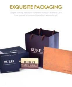 Burei Men's Day Date Chronograph Watch With Black Leather Band And Black Dial 13 57 13c06249 5a9f 4a8f beaa b9a874010c8f