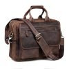 Katteecrazy-Horse Leather Briefcase 16" Laptop Tote Shoulder Bag Coffee 11 57 1406f0f9 fa94 4182 8522 c0a583c76f8d