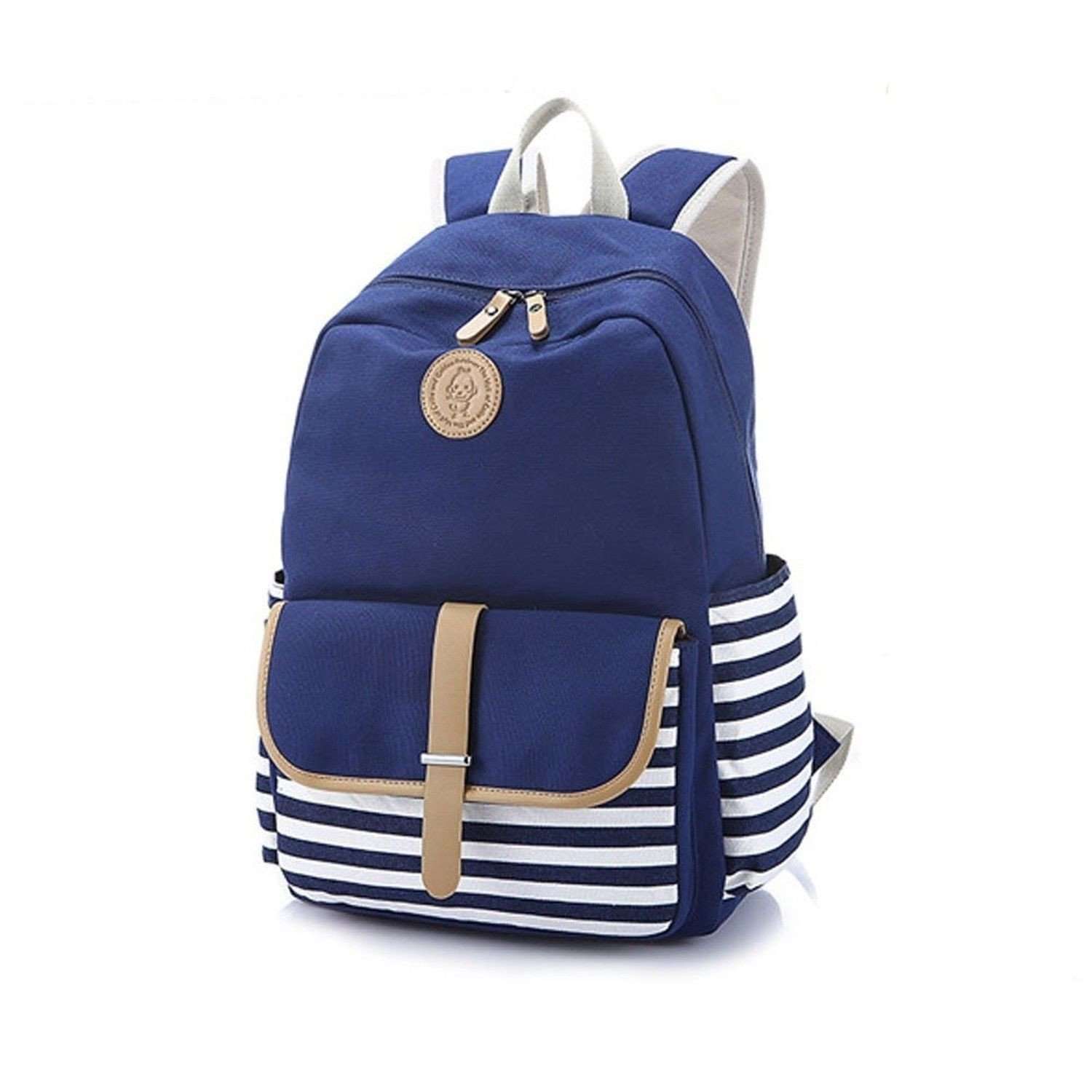Abshoo Causal Travel Canvas Rucksack Backpacks For Girls School Bookbags Navy Swiftsly