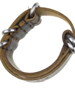 Alternative view of Infantry Genuine Brown Leather Watch Strap Band Zulu 5 Rings G10 Stainless St..