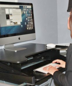 Rocelco Height Adjustable Standing Desk Riser - Adr 32" Wide - Black Finish 13 57 16ba7715 ebc1 4623 9b5a e89f9be34c12